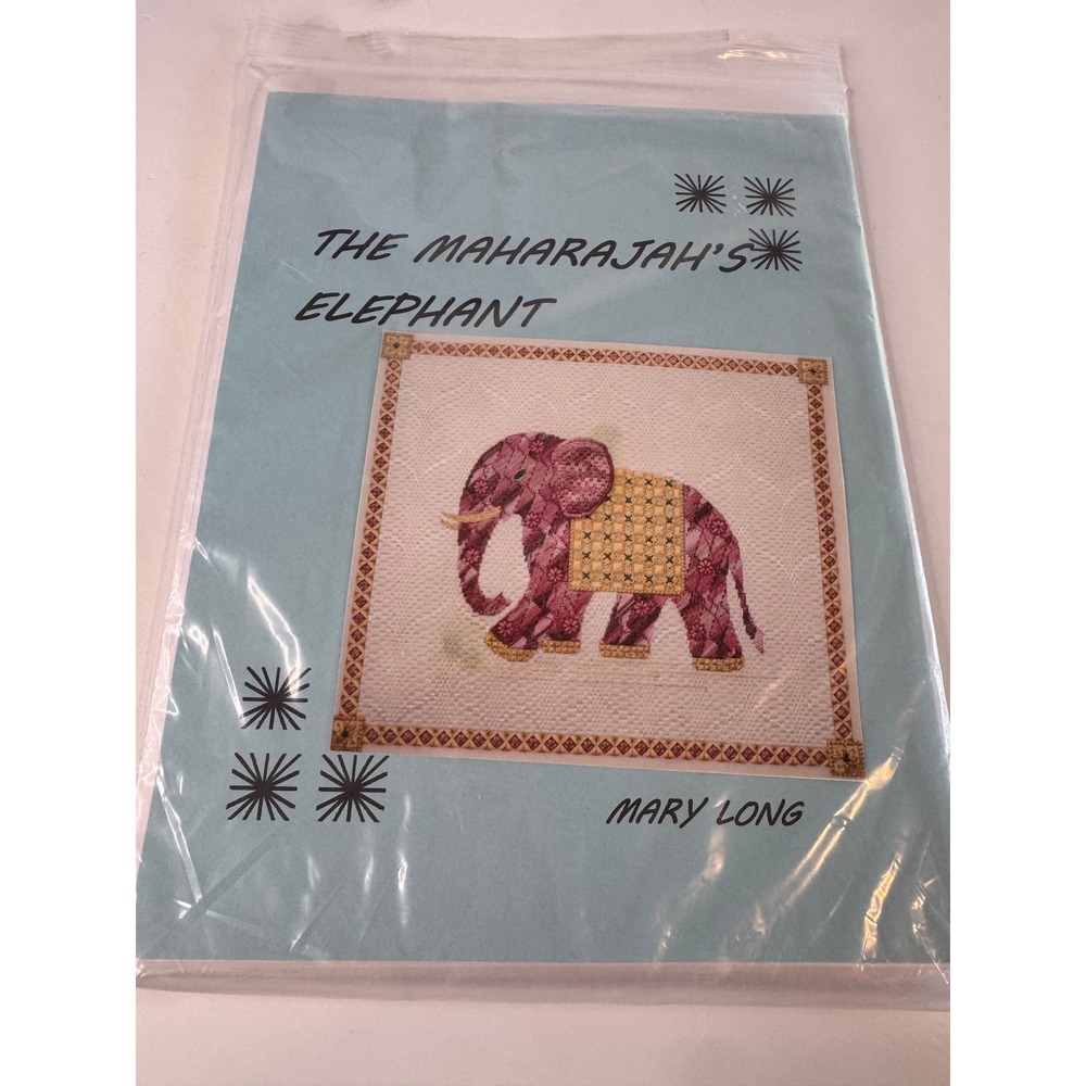 NOS Mary Long The Maharajahs Elephant Needlepoint Canvas Kit